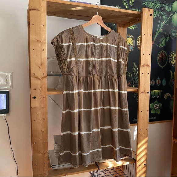 Anthropologie Corey Lynn Calter Brown Tie Dye Brigid Tunic Dress S - Picture 6 of 16
